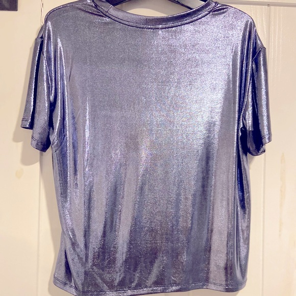 H&M Blue Metallic Tshirt - Picture 3 of 5